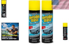 Aerosol Glass Cleaner Spray 19 oz Pack of 2 for Car Windows and Home Use