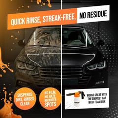 Orange Foam Car Wash Soap – pH Balanced Super Soapy Shampoo & Surface Cleaner…
