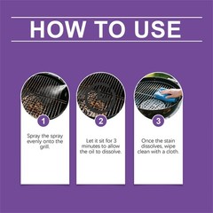 Grill Degreaser Spray Extra Fast-Acting Heavy-Duty BBQ Cleaner for Greasy Grates