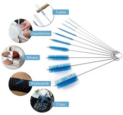 Bottle Cleaning Brushes, 8 Inch Nylon Tube Brush Set