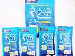 X-ALL Foaming Toilet Cleaner, Self-Activating Powder, 1 Pack(4 Treatments), New