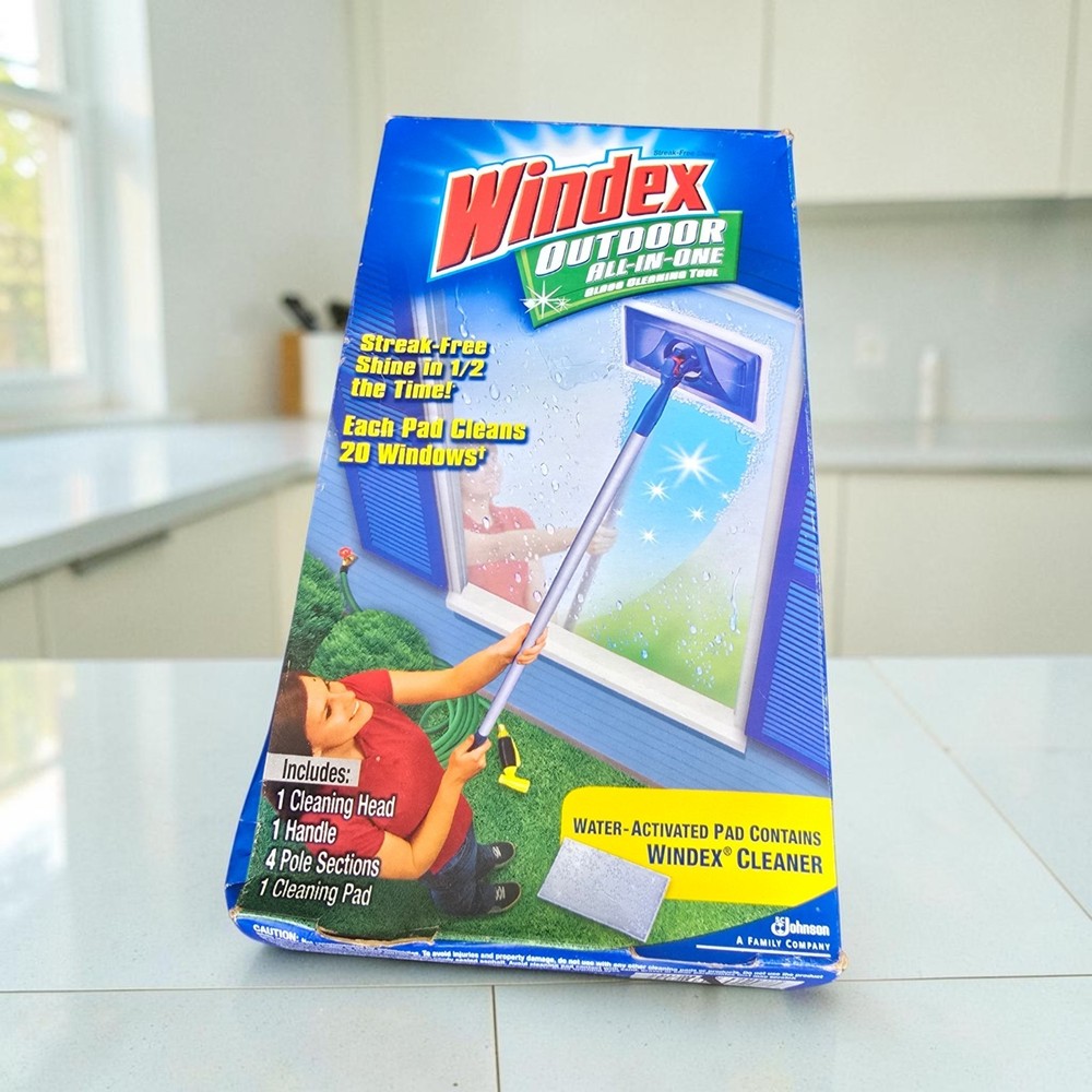Windex Outdoor All-In-One Glass & Window Cleaner Tool Starter Kit | New Sealed