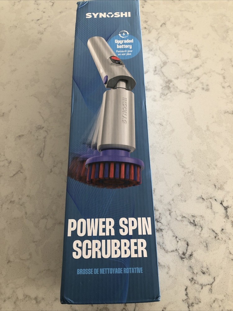 Synoshi Cordless Power Spin Scrubber Rechargeable – Upgraded Battery