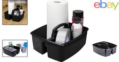 Robust Plastic Cleaning Caddy with Two Sections for Efficient Storage Solutions