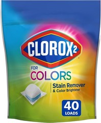 Odor-Free Stain Remover & Color Brightener, 40 Packs for All Fabric Care Needs