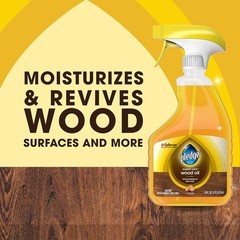 Pledge® Wood Oil, Expert Care™, Trigger, Orange Scent, 16 oz (Pack of 8)