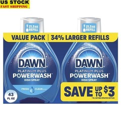 Powerwash Spray Refill Dish Soap Fresh Scent 2 Pack Grease Remover 43 Fl Oz New