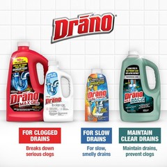 Drano Max Build Up Remover Drain Cleaner Enzymes & Probiotics Prevents Clogs &