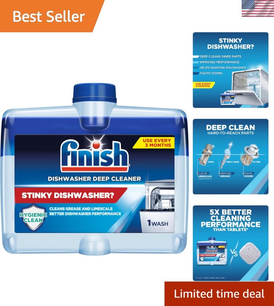 Dishwasher Cleaner Liquid 8.45oz – Safe for Most Dishwashers & Odor-Free