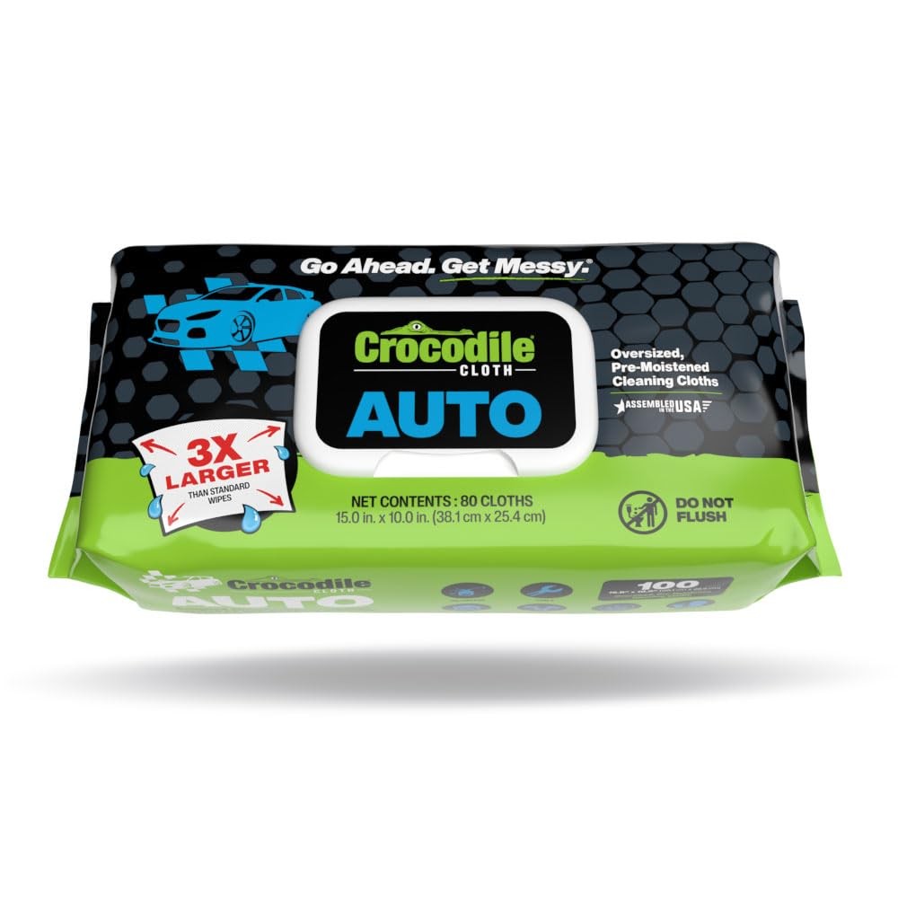 Auto Cleaning Wipes – 100 XL (15″ x 10″) Disposable Wipes for Car Engine Degr…