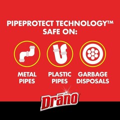 Drano Max Gel Drain Clog Remover, 160 Ounces, 2 Count