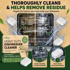 ® Heavy Duty Dishwasher Cleaner & Deodorizer Tablets, Descaler, Deep Cleaning…