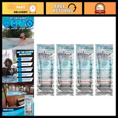 Hot Tub Cleaner & Purge Pack | Clear Pipes, Jets & Water | 4 Pack for 450 Gallon
