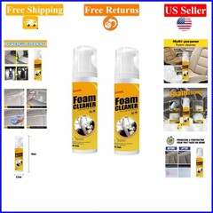 2Pcs 100ml Lemon Scent Foam Cleaner Spray for Car & House, All-Purpose