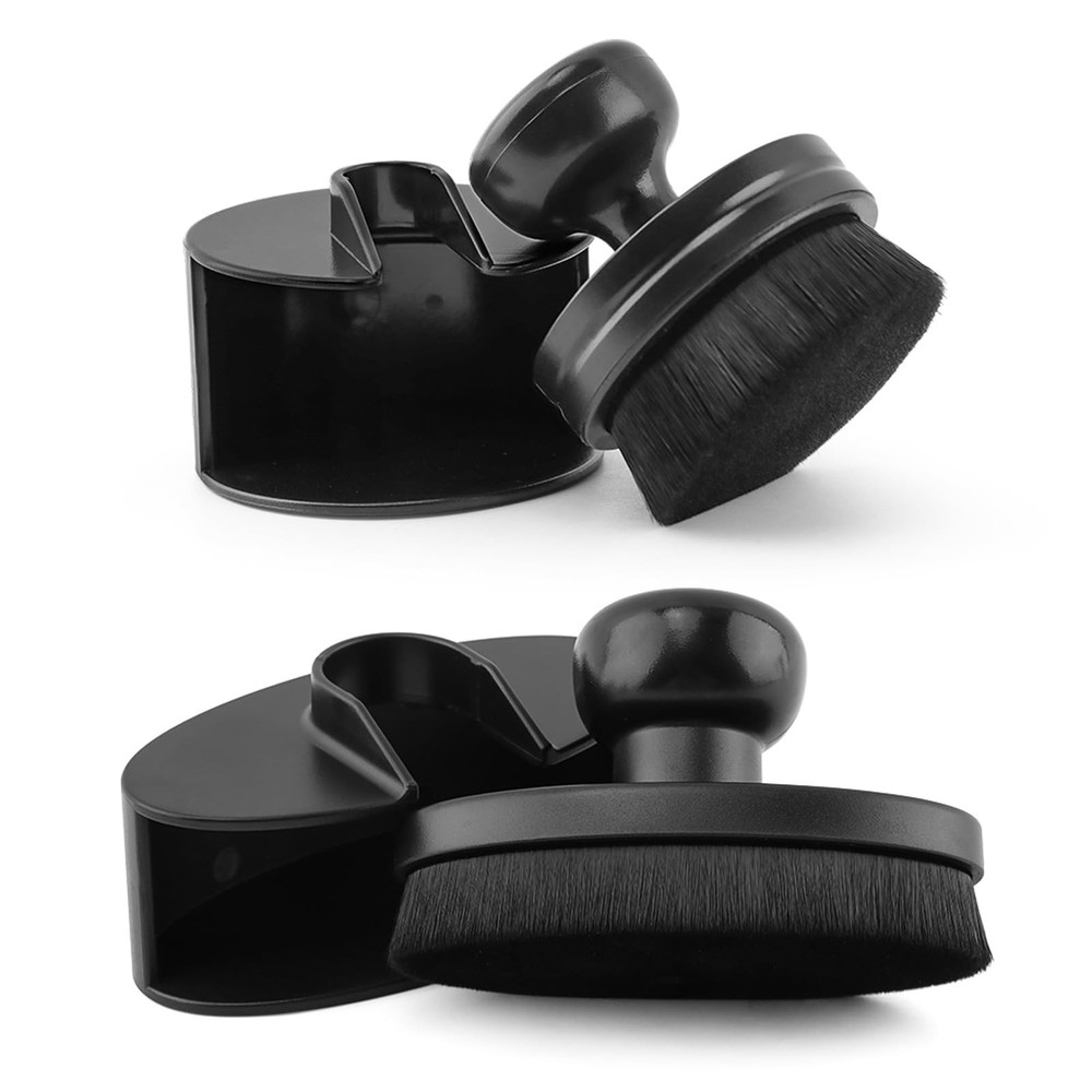 2 Pack Tire Shine Applicator with Curved Brush for Car Polish and Wax