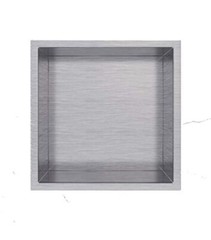 Shower Niche 12″ x 12″ Stainless Steel Brushed Nickel In Wall Installation