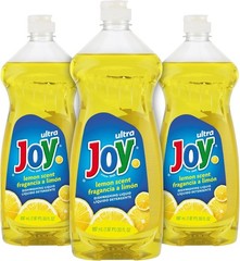 JOY Ultra Dish Soap Liquid Ultra Strength Lemon Scent 30 Fl Oz Pack of 3