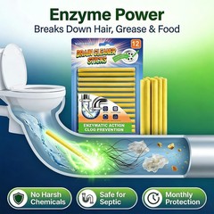 Drain Cleaner and Deodorizer Sticks, 24 Pcs Enzyme Drain Sticks – Natural Clo…