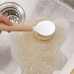 Kitchen Cleaning Brush Natural Wooden Handle Cleaning Brush Dishwashing Brush Ca