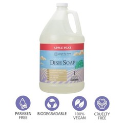Ginger Lily Farms Plant-Based Dish Soap, Apple Pear, 1-Gallon