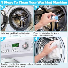 12/24Pcs Washing Machine Cleaner Washer Deep Solid Cleaning Effervescent Tablets