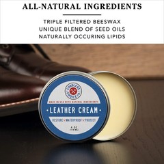 All Natural Leather Cream – Made with Triple Filtered BeesWax, (4 OZ. (118ML))