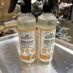 Dish Soap Foam & Spray, Orange, 16 fl oz (473 ml) 2 Pack JR Watkins All Natural