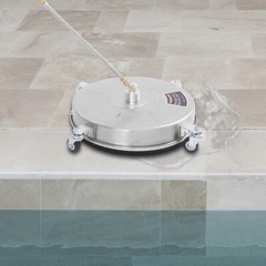 Modern 18-inch Surface Cleaner Stainless Steel Surface Cleaner with 4 Wheels NEW