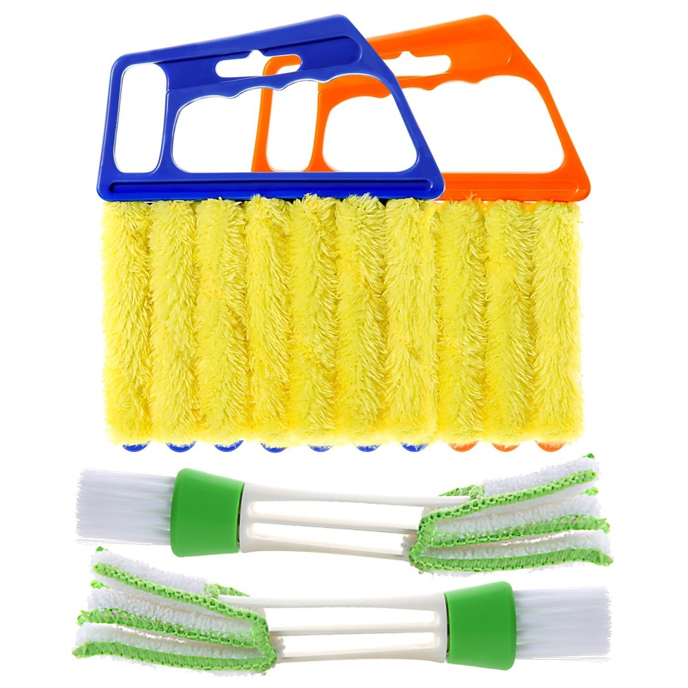 4Pcs Window Venetian Blind Cleaner Duster Tool,Washable 7 Fingers Dusting Cle…