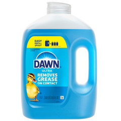 Dawn Ultra Original Dish Soap Refill Jug, Large Size Blue Liquid Dishwashing Det
