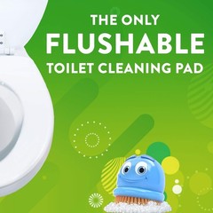 Toilet Bowl Wand Cleaner Refill Pads Citrus Scent Flushable 20 Count