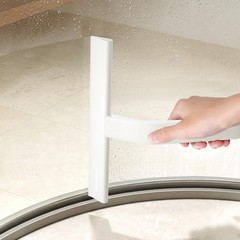 JustHang Shower Squeegee for Glass Doors, All-in-One Award-Winning Silicone S…