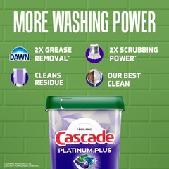 Cascade Platinum Plus Dishwasher Detergent Pods Fresh 47 Count