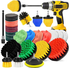 30Pcs Drill Brush Attachment Set,Drill Scrubber Brush Kit Include Scrub Pads, Sp