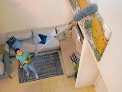 High Reach Duster Kit: 12ft Extension Pole, Window Washer, Cobweb & Fan Duster