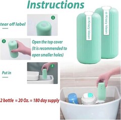 2Pcs Krazy Klean Toilet Cleaner, 180 Days Of Supply, Deep Cleaning, Fresh Toilet