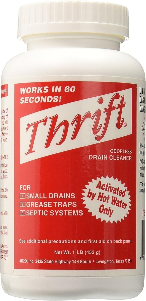 Thrift T-100 Alkaline Based 1-Pound Granular Drain Cleaner (1 lb)