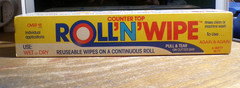 Vtg 80’s Roll ‘N Wipes Cloths Reusable Towels Handi Wipes 18 feet x 11 3/4″ NOS