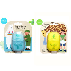 Paper Soap, Portable Soap Tablets, Suction Cardboard Soap, 6 Colors, 6 Flavors,
