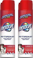 Resolve Pet Specialist Heavy Traffic Foam Carpet Cleaner 2 packs of 22oz