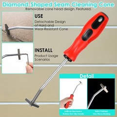25-Piece Premium Grout Removal Tool Kit – Heavy-Duty Tile Grout Saw, Caulking…