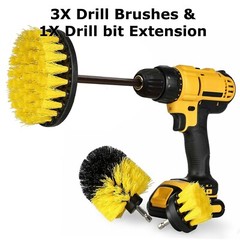 Drill Brush Set Power Scrubber Drill Attachments For Carpet Tile Grout Cleaning