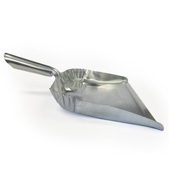 Heavy Duty Galvanized Steel Dustpan Long Handle Garage Home Workshop Cleanup New