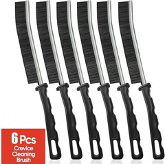 (6 Pack) Crevice Cleaning Brush Set Stiff Bristle Grout Window Track Sink Gap