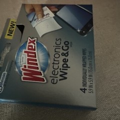 NEW Windex Electronics “Wipe & Go” Individual Wipes HTF Travel Box Of 4 Wipes