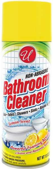 Non-Abrasive Foaming Bathroom Cleaner – Lemon Scent, 13oz.