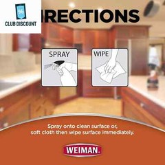 Weiman Cabinet & Wood Clean & Shine Spray – Furniture, Kitchen Cabinets, Baseboa