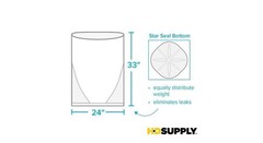 24 in. x 33 in. 15 Gal. 8 mic Natural Institutional Can Liner – pack of 1000