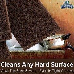 Heavy Duty XL Brown Scouring Pad 2 Pack. 10 x 4.5in Large Multipurpose Nylon …