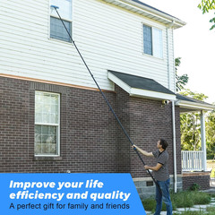 30 Foot High Ceiling Duster Kits with 4.7-24 FT Carbon Fiber Extension Pole, Fea
